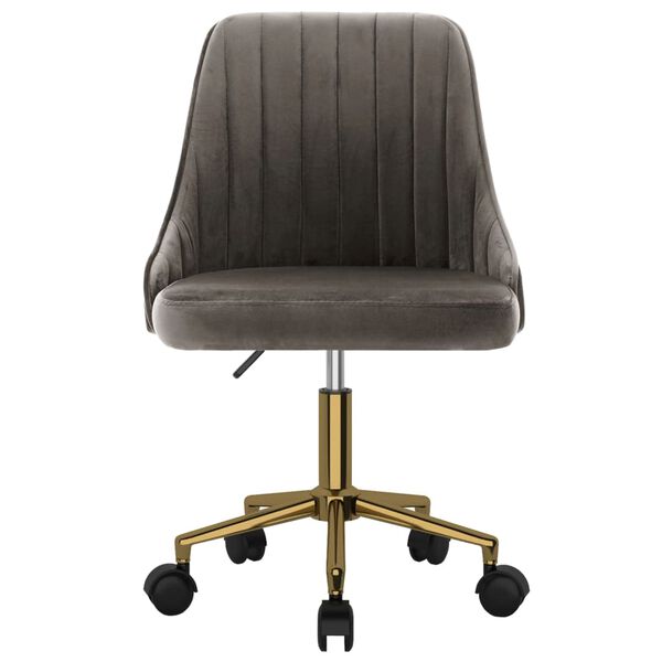 vidaXL Otočn&eacute; j&iacute;deln&iacute; židle 2 ks tmavě &scaron;ed&eacute; samet