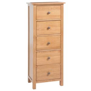vidaXL Vysok&aacute; komoda se z&aacute;suvkami 45x32x110 cm masivn&iacute; dubov&eacute; dřevo