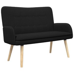 vidaXL Sofa pro dvě osoby Čern&aacute; 115 x 61 x 87 cm Boucl&eacute;