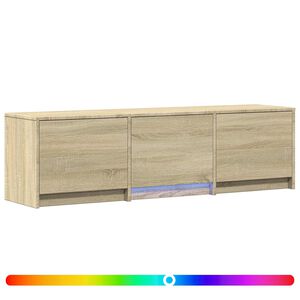 vidaXL TV skř&iacute;ň s LED 140 x 34 x 40 cm Sonoma dub Dřevěn&yacute; materi&aacute;l