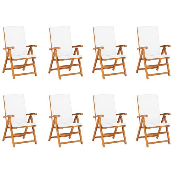 vidaXL 9d&iacute;ln&yacute; zahradn&iacute; j&iacute;deln&iacute; set s podu&scaron;kami masivn&iacute; teak &scaron;ed&yacute;