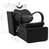 vidaXL Kadeřnick&eacute; křeslo s myc&iacute;m boxem čern&eacute; a b&iacute;l&eacute; uměl&aacute; kůže