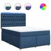 vidaXL Box spring postel s matrac&iacute; modr&aacute; 140x190 cm textil