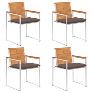 vidaXL Zahradn&iacute; židle 4 ks s podu&scaron;kami masivn&iacute; ak&aacute;ciov&eacute; dřevo