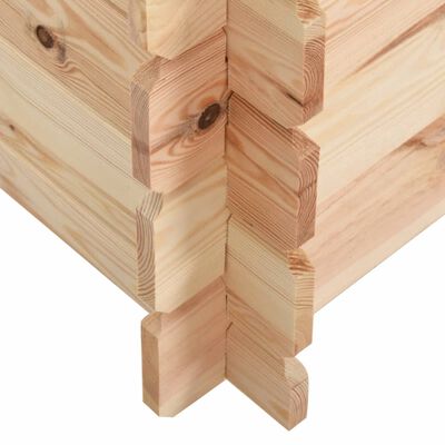 vidaXL Psí bouda 122,5x118x82,6 cm masivní borové dřevo 14 mm