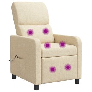 vidaXL Mas&aacute;žn&iacute; polohovac&iacute; křeslo Kr&eacute;mov&aacute; Polyester