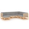 vidaXL 7dílná zahradní sedací souprava s poduškami masivní borovice