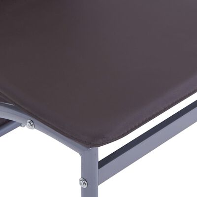 vidaXL Jídelní židle 4 ks hnědé umělá kůže