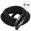 vidaXL Bojov&eacute; lano čern&eacute; 6 m 4,5 kg polyester