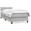 vidaXL Box Spring Postel s matrac&iacute; Světle &scaron;ed&aacute; 90x220 cm Samet