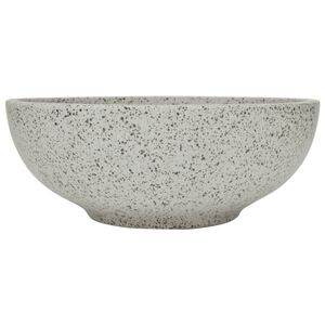 vidaXL Umyvadlo na desku &scaron;ed&eacute; kulat&eacute; &Phi; 41 x 14 cm keramika