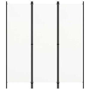 vidaXL 3d&iacute;ln&yacute; parav&aacute;n b&iacute;l&yacute; 150 x 180 cm