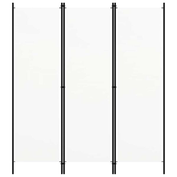 vidaXL 3d&iacute;ln&yacute; parav&aacute;n b&iacute;l&yacute; 150 x 180 cm