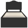 vidaXL R&aacute;m postele s čelo Čern&aacute; 90 x 190 cm Masivn&iacute; borov&eacute; dřevo