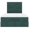 vidaXL Osmansk&yacute; r&aacute;m postele s matracemi tmavě zelen&eacute; 120x190 cm samet