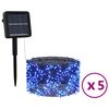 vidaXL Sol&aacute;rn&iacute; světeln&eacute; řetězy 5 ks 5 x 200 LED modr&eacute; dovnitř i ven