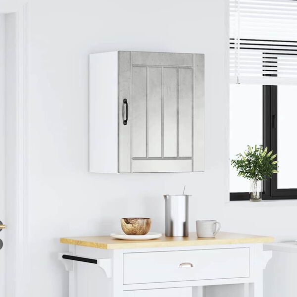 vidaXL Kuchyňsk&aacute; n&aacute;stěnn&aacute; skř&iacute;ňka "Lucca" betonově &scaron;ed&aacute; kompozit