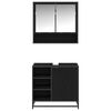 vidaXL Sada koupelnov&eacute;ho n&aacute;bytku 2 pcs Čern&yacute; dub kompozitn&iacute; dřevo