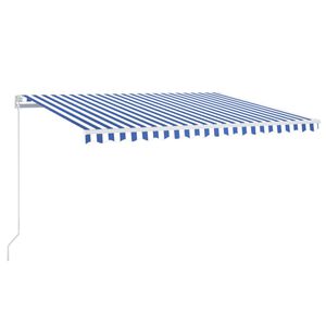 vidaXL Ručně zatahovac&iacute; mark&yacute;za 450 x 350 cm modrob&iacute;l&aacute;