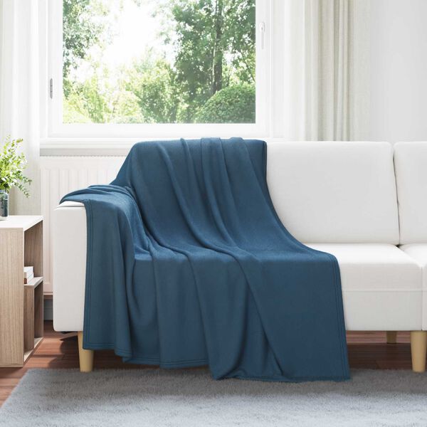 vidaXL Plažov&aacute; deka N&aacute;mořnick&aacute; modr&aacute; 200 x 150 cm Fleece