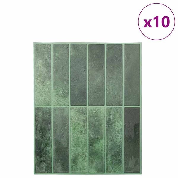 vidaXL Obd&eacute;ln&iacute;kov&aacute; dlažba 10 pcs Tmavě zelen&aacute; 29 x 23 x 0,08 cm