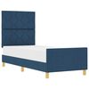 vidaXL R&aacute;m postele s čelo Modr&aacute; 80 x 200 cm textil
