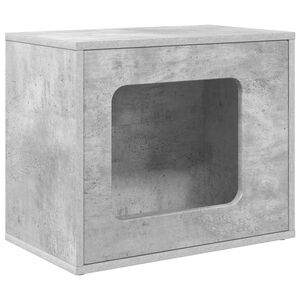 vidaXL Kočič&iacute; dům Beton 51 x 30 x 42,5 cm Kompozitn&iacute; dřevo