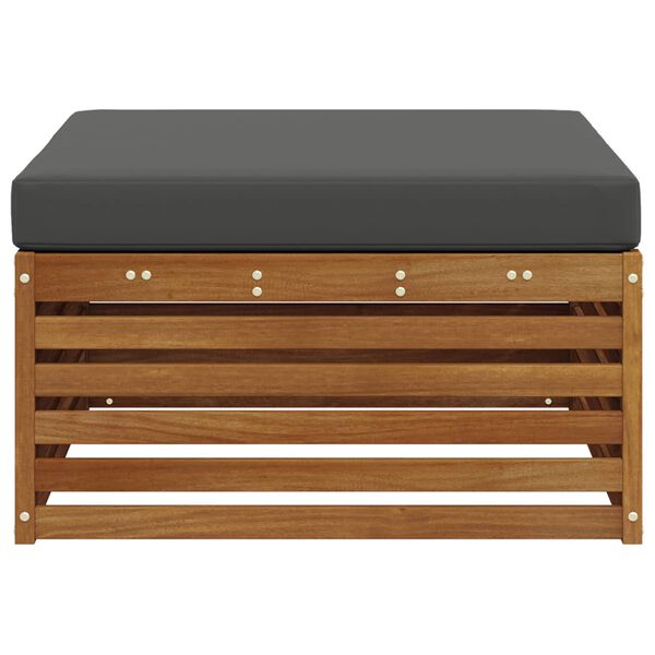 vidaXL Venkovn&iacute; podnožka Masivn&iacute; ak&aacute;tov&eacute; dřevo Př&iacute;rodn&iacute;