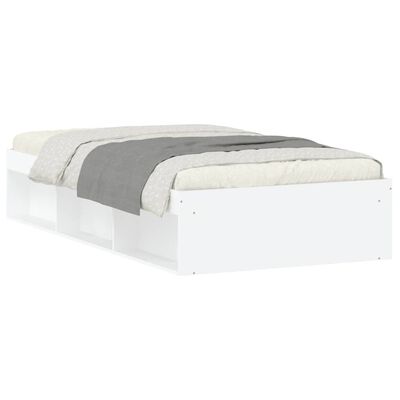 vidaXL Rám postele bílý 90 x 190 cm
