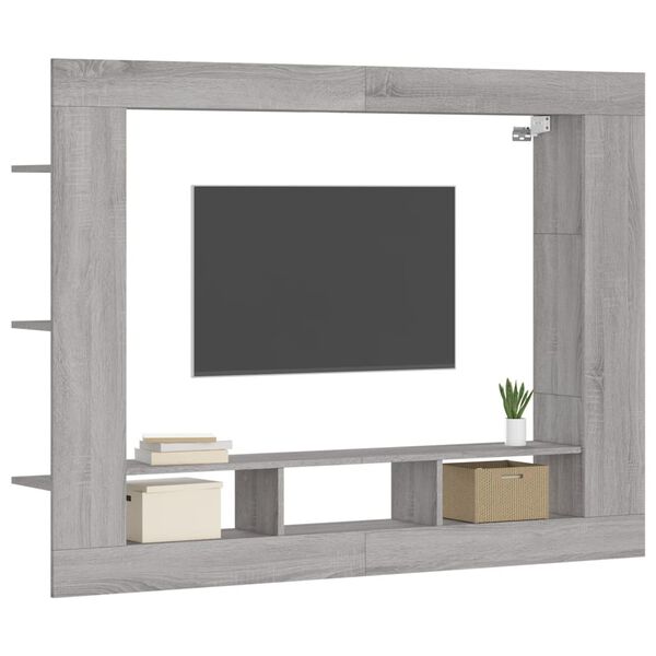 vidaXL TV skř&iacute;ňka &scaron;ed&aacute; sonoma 152 x 22 x 113 cm kompozitn&iacute; dřevo