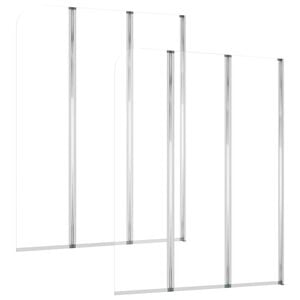 vidaXL Sprchov&eacute; kouty 2 ks 104 x 130 cm tvrzen&eacute; sklo průhledn&eacute;