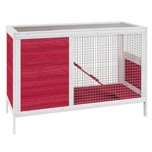 vidaXL Kr&aacute;l&iacute;k&aacute;rna červen&aacute; 103 x 44 x 69,5 cm masivn&iacute; borov&eacute; dřevo