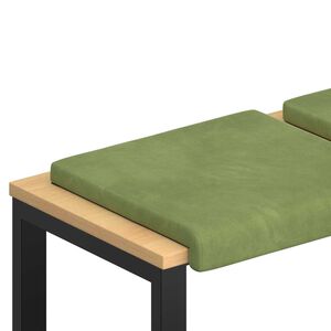 vidaXL Pol&scaron;t&aacute;ř na lavici 4 ks Samet Světl&aacute; zelen&aacute; Hloubka 35 cm