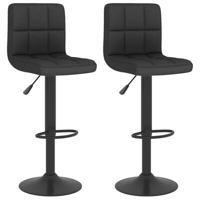 vidaXL Barové židle 2 ks černé textil