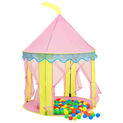 vidaXL Dětský stan na hraní s 250 míčky růžový100x100x127 cm