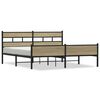 vidaXL Kovov&yacute; r&aacute;m postele bez matrace dub sonoma 200 x 200 cm