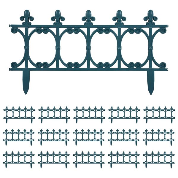 vidaXL Travn&iacute; lemy 16 ks zelen&eacute; 10 m PP