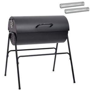 vidaXL Sudov&yacute; gril se 2 grilovac&iacute;mi ro&scaron;ty 3 ks 80 x 73 x 90 cm Kov