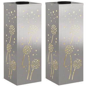 vidaXL Sol&aacute;rn&iacute; LED Cestovn&iacute; Světlo 2 ks Tepl&aacute; b&iacute;l&aacute; 18 x 18 x 50 cm