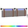 vidaXL Z&aacute;věsn&eacute; čelo postele S LED osvětlen&iacute;m Taupe Antick&yacute; PU