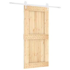vidaXL Posuvn&eacute; dveře 95 x 210 cm Masivn&iacute; borov&eacute; dřevo (neupraven&eacute;)