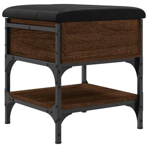 vidaXL Lavice s botn&iacute;kem hněd&yacute; dub 42 x 42 x 45 cm kompozitn&iacute; dřevo