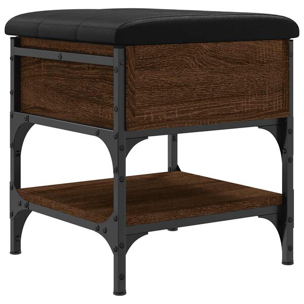 vidaXL Lavice s botn&iacute;kem hněd&yacute; dub 42 x 42 x 45 cm kompozitn&iacute; dřevo