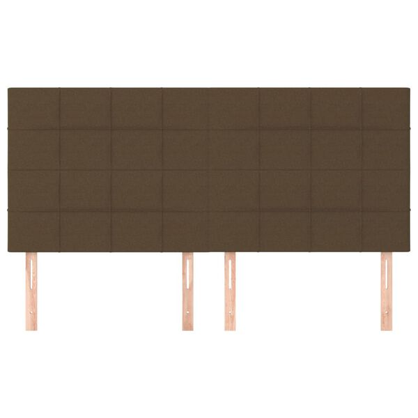 vidaXL Čelo postele tmavě hněd&eacute; 180x5x118/128 cm l&aacute;tkov&eacute;