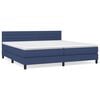 vidaXL Box spring postel s matrac&iacute; modr&aacute; 200x200 cm textil