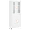 vidaXL Skř&iacute;ň highboard b&iacute;l&aacute; 69,5 x 34 x 180 cm kompozitn&iacute; dřevo