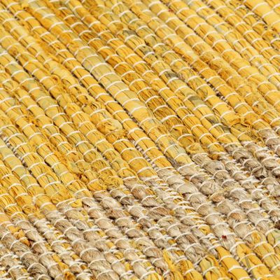 vidaXL Ručně vyrobený koberec z juty žlutý 120 x 180 cm