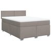 vidaXL Box spring postel s matrac&iacute; taupe 140x200 cm textil
