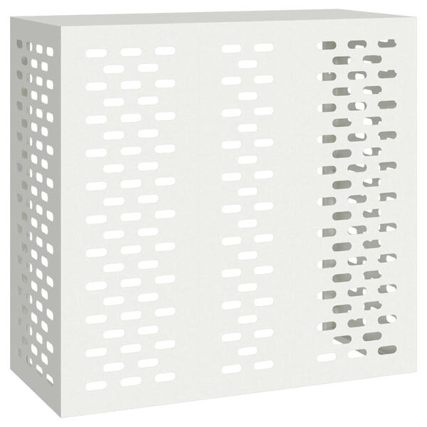 vidaXL Ochrana klimatizace B&iacute;l&aacute; 110 x 50 x 105 cm Ocel