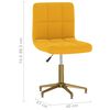 vidaXL Otočn&eacute; j&iacute;deln&iacute; židle 2 ks hořčicově žlut&eacute; samet